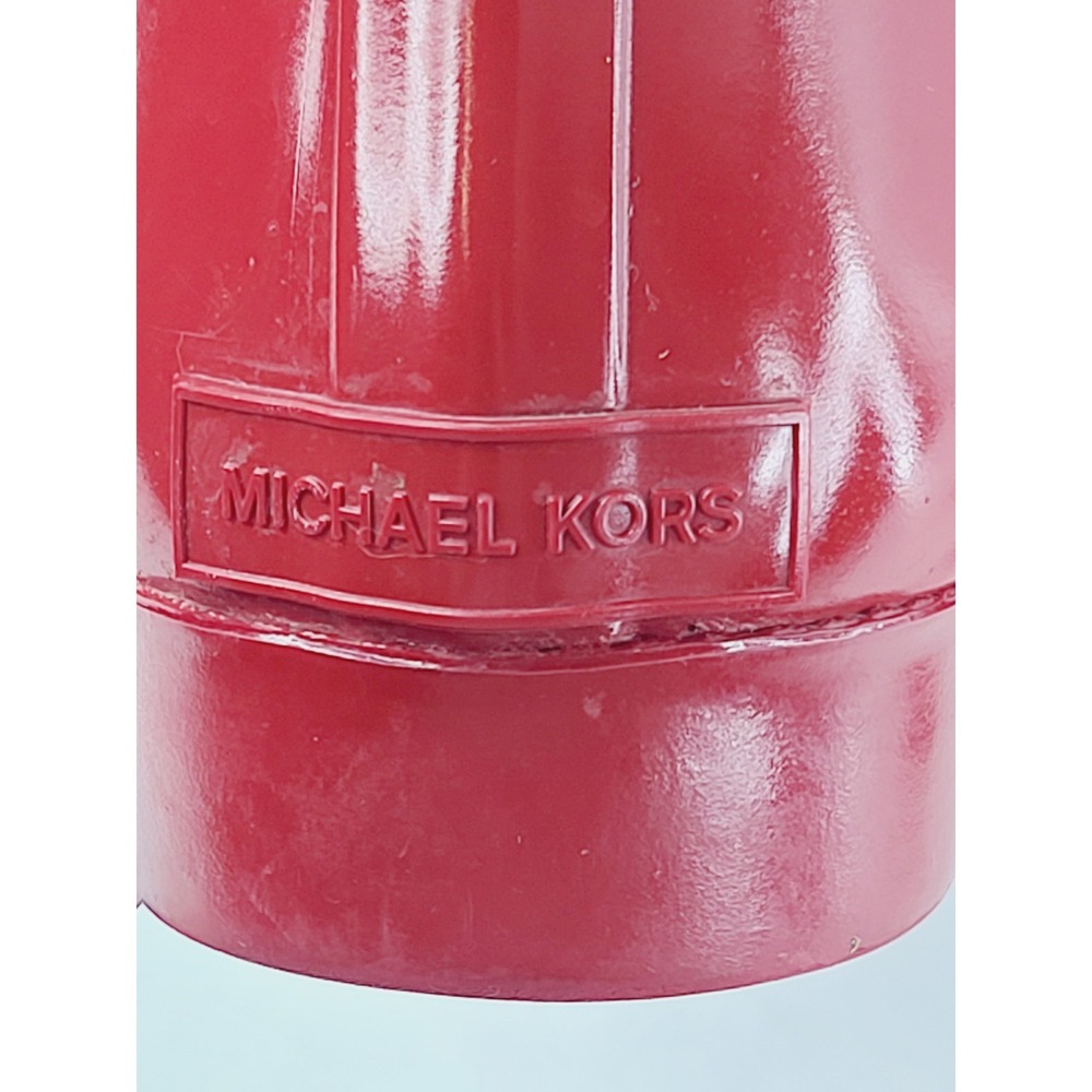 Michael Kors, Round Toe Rubber Ankle Boot Rubber Rain Boots, Women, Size 8, Red - Picture 5 of 8